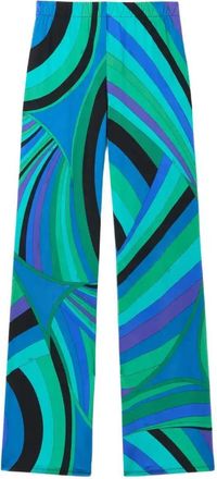 Pucci Iride-Print Trousers - Womens - Fabric