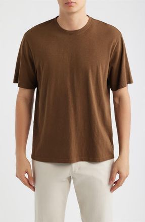 Nordstrom Slub Cotton Crewneck T-Shirt in Brown Desert at Nordstrom, Size Xxx-Large