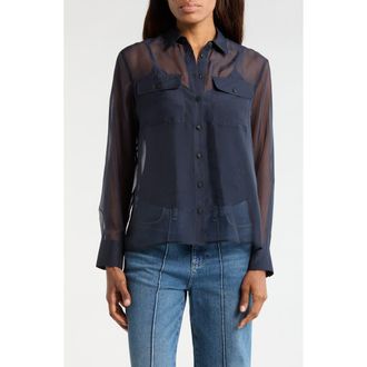 Rag & Bone Sonica Button-Up Shirt in Navy at Nordstrom Rack, Size X-Small