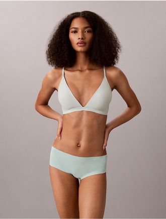 Calvin Klein Womens Form to Body Lightly Lined Triangle Bralette - Green - XL