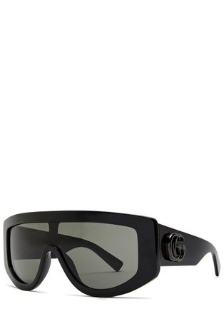 Gucci Mask Aviator-style Sunglasses - Black - One Size