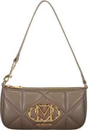 Love Moschino Elegante schoudertas met metallic logo - Dames - Schoudertassen - Bruin - ONE Size - Tassen