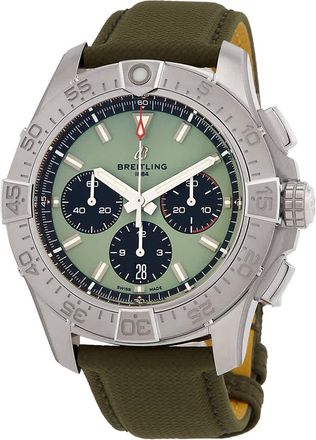 Breitling Avenger Chronograph Automatic Green Dial Mens Watch AB0147101L1X1