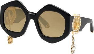 Philipp Plein Authentieke Bril met Topkwaliteit - Dames - Zonnebrillen - Zwart - 54 MM - Accessoires