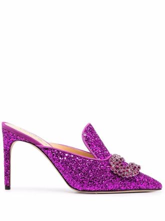 Giannico Mules con tacco alto - Rosa