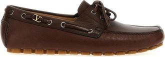 Valentino Garavani Driver Fastaway Loafer - Heren - Bootschoenen - Bruin - 42 EU - Leer - Schoenen
