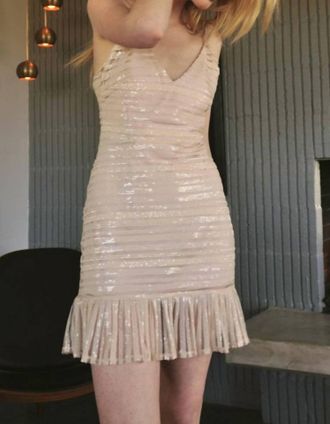 The Jetset Diaries Power Of Love Mini Dress In Beige