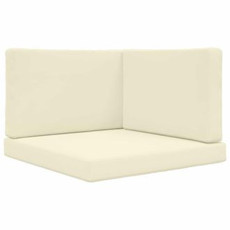 vidaXL Coj&iacute;n Para Sof&aacute; De Exterior 3 Pcs Crema Poli&eacute;ster Vidaxl