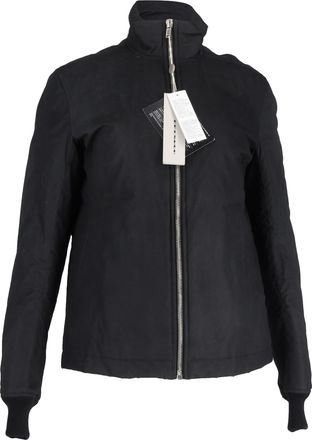Rick Owens parka met rits in zwart katoen