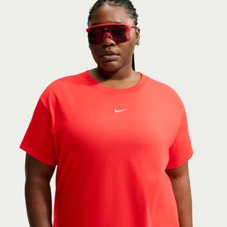 Nike Womens Nike Sportswear Classic Oversized T-Shirt (Plus Size) in Red | IH7954-696