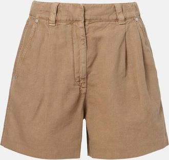 Brunello Cucinelli Cotton and linen Bermuda shorts