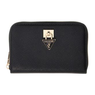 Guess Accessoires, Dames, Zwart, ONE Size, Polyester, Patsie SLG Portemonnee met Ritssluiting Rondom