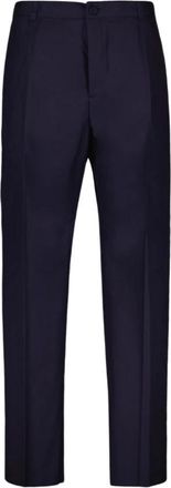 Dior Rechte broek met zakken - Heren - Straight fit broeken - Blauw - M - Katoen - Broeken