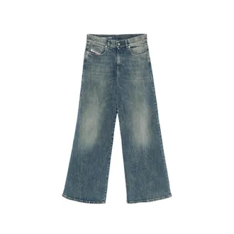 Diesel 1978 D-Akemi Faded Wide-leg Jeans