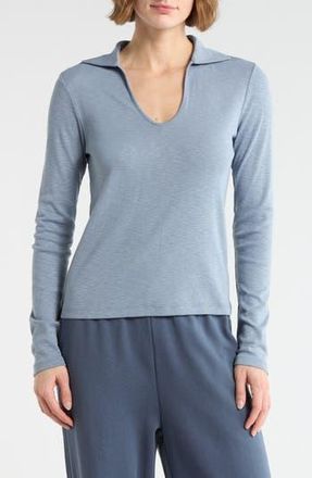 Vince Johnny Collar Polo in Lake at Nordstrom Rack, Size X-Small