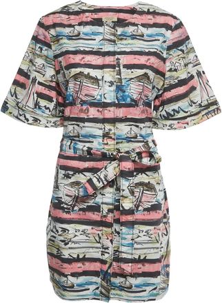 Burberry Abito corto con stampa - Rosa
