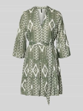 Vero Moda Tailliertes Tunikakleid aus reiner Viskose Modell MELBA in Lind Melange, Gr&ouml;&szlig;e XL