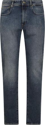 Incotex Bs 007L 2642B Straight Jeans - Heren - Regular Fit Jeans - Blauw - W33 - Katoen - Jeans
