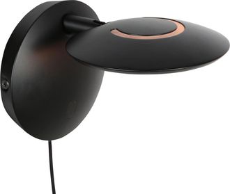 Steinhauer Aplique De Pared - Negro - Zenith2 - Pl&aacute;stico Metal - &Oslash; 15cm