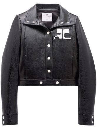 Courr&egrave;ges Cropped Jacket With Glossy Finish