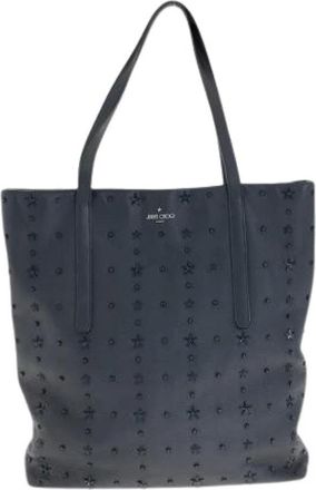 Jimmy Choo London Pre-owned Tote Bags, male, Black, Size: ONE SIZE Pre-owned Pimlico Leather Tote Bag