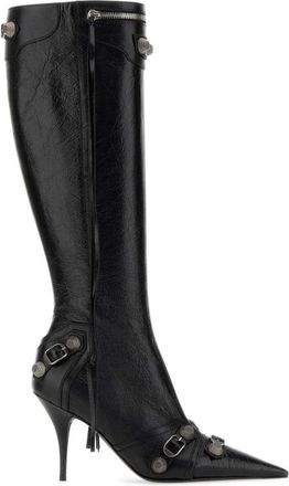 Balenciaga 90mm Cagole leather boots - women - Leather/Leather/Lambskin - 40,5 - Black
