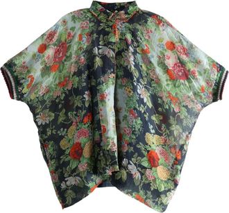 P&eacute;ro floral-print shirt - Groen