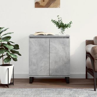 vidaXL Vidaxl - Aparador De Madera Contrachapada Gris Hormig&oacute;n 60x35x70 Cm