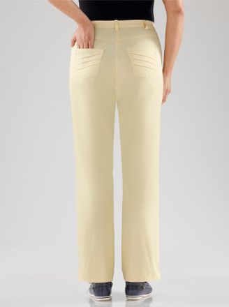 COSMA Funktionshose COSMA, Damen, Gr. 100, Langgr&ouml;ssen, gelb (hellgelb), 97% Baumwolle, 3% Elasthan, unifarben, lang, Hosen Funktionshose