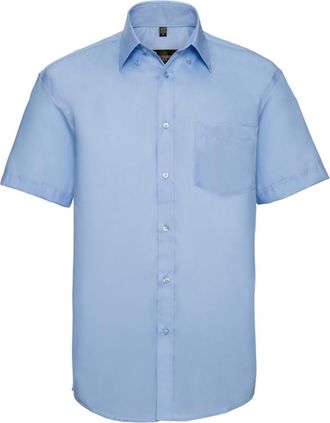 Russell Athletic Russell Collection Heren Classic Ultimate Non-Iron Shirt met Korte Mouwen (Heldere lucht)