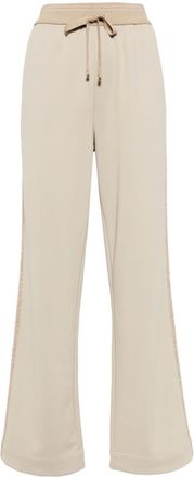 Lorena Antoniazzi cotton-blend track pants - women - Cotton/Polyamide - 42 - Brown