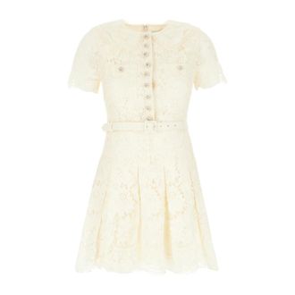 Self Portrait Dames, Jurken, Beige, Maat: S