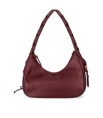 Ganni BORSA HOBO MEDIUM BORDEAUX GANNI