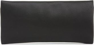 Saint Laurent Satin Soft Clutch in Noir at Nordstrom
