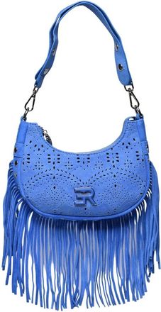 Ermanno Scervino Shoulder Bags, female, Blue, Size: ONE SIZE Hobo Terra Canvas Sangallo