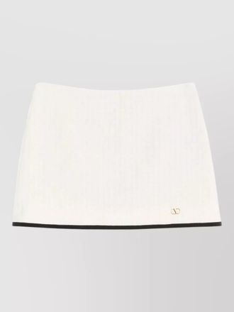 Valentino Garavani cotton tweed mini skirt contrast trim