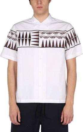 Universal Works White Regular Printed Shirt