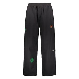 P.A.M. Casual Trousers with Colorful Details - male - P.A.M. - Sweatpants - Black - M - Trousers