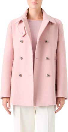 Akris Wool Blend Peacoat in Rose at Nordstrom, Size 10