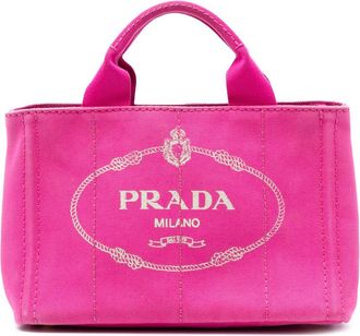 Prada Pre-owned Prada Small Canvas Canapa Logo Satchel Ladies MPEUGDFAKMGNT9A9