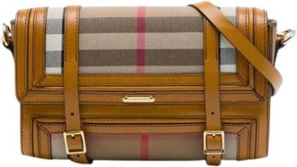 Burberry Pre-owned Canvas Crossbody Bag - Dames - Vintage Schoudertas - Bruin - ONE Size - Vintage