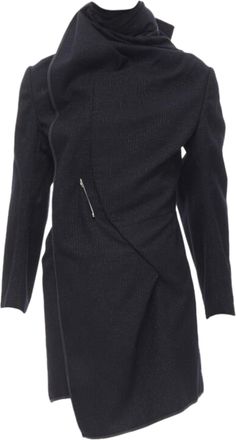 Comme Des Garçons Runway Comme Des Garcons 1999 pinstripe wool wrap coat