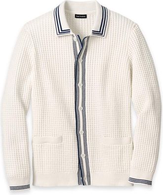 Paul Fredrick Cotton Button Front Polo