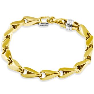 Pompeii3 Mens 14k Gold (50gram) or Platinum (80gram) 8mm Link Bracelet 8.5