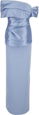 Solace London Lucine Maxi Jurk - Dames - Avondkleed - Blauw - XS - Polyester - Kleedjes