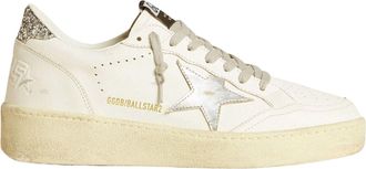 Golden Goose White Leather Ball Star Sneakers