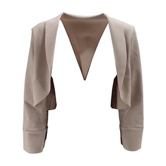 La Petite Robe Di Chiara Boni Jassen, Dames, Beige, S, Bolero in Jersey