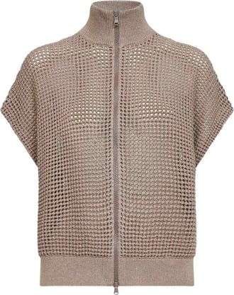 Brunello Cucinelli Cotton Net Cardigan