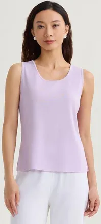 Misook Double Scoop Neck Mylana Knit Tank in Hushed Lavender at Nordstrom, Size Xx-Large