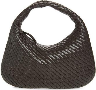 Bottega Veneta Borsa Intrecciato Leather Shoulder Bag in 2009 Espresso-M Brass at Nordstrom